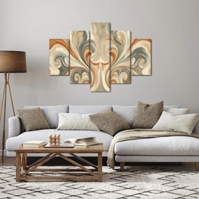 Obraz - Vír v zemitých farbách (150x105 cm)
