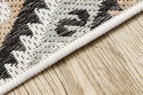 Dywany Łuszczów Kusový koberec Cooper Sisal Aztec 22224 ecru/black – na von aj na doma - 140x190 cm