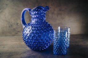 Sklenice, Jílek Glassworks, HOBNAIL, Světle modrá, 250 ml, 6 ks