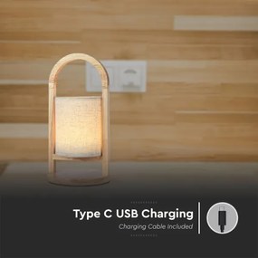 LED Stmievateľná nabíjacia dotyková stolná lampa LED/1,5W/5V 3000K 1800 mAh béžová