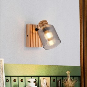 Brilagi - Nástenné bodové svietidlo HYGGE 1xE14/15W/230V drevené/dymové