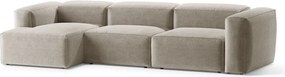 Béžová rohová pohovka (ľavý roh/s leňoškou) Bergamo – Cosmopolitan Design