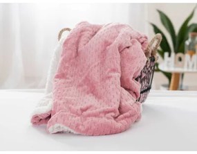 MKLozkoviny.sk Baránková deka mikroplyš 150 × 200 cm – Laura růžová