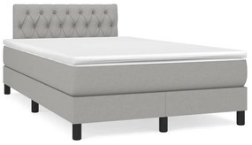 Boxspring posteľ s matracom bledosivá 120x190 cm látka 3269744