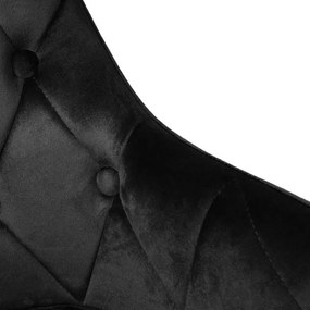 Jedálenská stolička ATLANTA zamatová, čierna