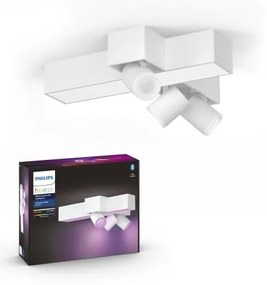Philips HUE 50608/31/P7 Centris 3-spot stropné bodové LED svietidlo/spot 3xGU10 5.7W+25W/3050lm 2000-6500K biela Bluetooth