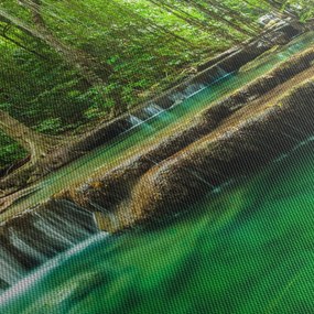 Obraz - Zelený vodopád (120x50 cm)