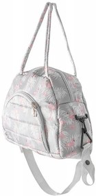 Tutumi Tutumi, závesná taška na kočík s pásom 40x30x13 cm, šedá vzor FLAMING, NAZ-07617