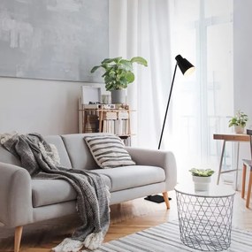 Brilo - Stojacia lampa 1xE27/10W/230V čierna