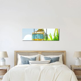 Obraz - Cesta do trópov (s hodinami) (90x30 cm)