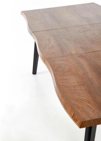 Jedálenský stôl Dickson 120 cm, prírodné drevo / čierna
