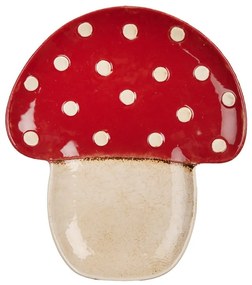 Servírovací keramický tanierik huba muchotrávka Mushroom - 23*26*3 cm