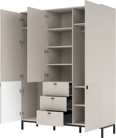 Šatní skříň Korfu 70 156 cm kašmírová/černá