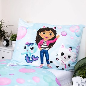 Jerry Fabrics Obliečky z mikrovlákna 140x200 + 70x90 cm - Gabby's Dollhouse "bubbles"
