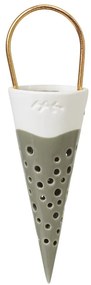 Zelená keramická závesná dekorácia Kähler Design Cone, výška 14,5 cm