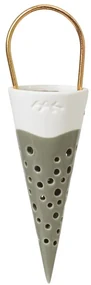 Zelená keramická závesná dekorácia Kähler Design Cone, výška 14,5 cm