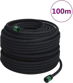 Záhradná priesaková hadica, čierna 0,6" 100 m, guma