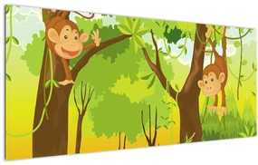 Obraz - Opičiaci (120x50 cm)