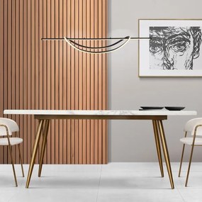 LED Luster na lanku AMBAR LED/35W/230V čierna