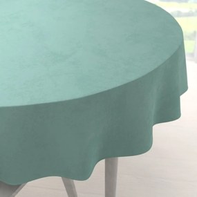 Biante Veľký zamatový okrúhly obrus Velvet Premium SVP-048 Pastelová ľadovo zelená Ø 170 cm