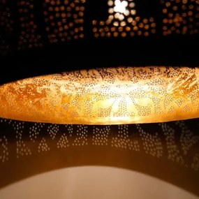 Luster filigrán Black & Gold METAL & MASSIVE WOOD Ø53*120