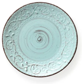Tyrkysový tanier z kameniny Brandani Serendipity, ⌀ 27,5 cm