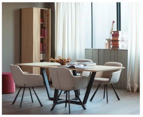 Šatníková skriňa v dekore duba v prírodnej farbe 60x210x42 cm Gravure – WOOOD