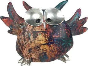 Dekoračná soška Farebná sova, 17 cm%