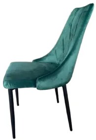 Sammer Kuchynská prešívaná stolička v zelenej farbe LR08 Glamour zelena