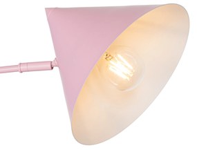Dizajnové nástenné svietidlo ružové nastaviteľné - Triangolo