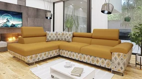 Rohová rozkladacia sedačka Alvin Premium, Dostupné poťahy: Otusso 16 + Otusso 16 + Velvetto 12, Strana: pravá