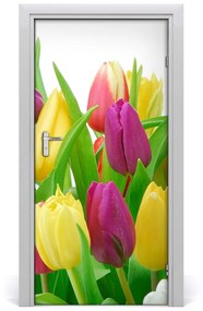 Fototapeta na dvere kvety tulipány 85x205 cm