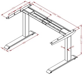 Liftor Magic, čierny výškovo nastaviteľný, elektricky polohovateľný stôl