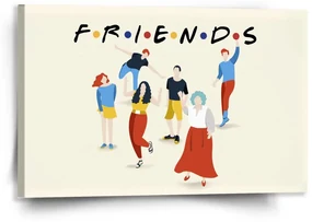 Sablio Obraz Seriál Priatelia FRIENDS Postavy - 120x80 cm