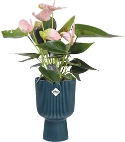 Obal na kvetináč plastový elho Vibes fold coupe Ø14 x 14,5 cm modrý