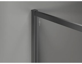 Mexen Kioto-XF, sprchová zástena s rámom 120 x 202 cm, 10mm číre sklo, grafitový profil, 800-120-104-95-00-X