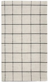 House Doctor Bavlnený behúň Join Black/Off-white 140 x 40 cm
