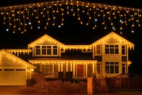 Vianočné svetielka LED záclona FLASH teplá biela 1000 LED