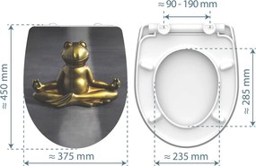 Eisl Sanitär WC sedátko Duroplast Soft Close Relaxing Frog High Gloss 82581
