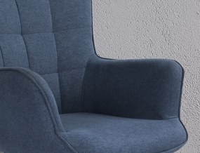 Kreslo Victoria, modrá látka