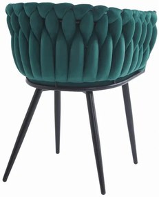 Jedálenská stolička ORION zamatová zelená