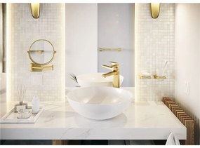 HANSGROHE AddStoris madlo dverí sprchy, dĺžka 398 mm, leštený vzhľad zlata, 41759990