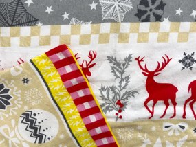 Flanelové obliečky CHRISTMAS TIME farebné Rozmer obliečky: 2 ks 70 x 90 cm | 200 x 220 cm