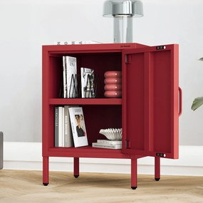 Nočný stolík MIA, 424 x 595 x 400 mm, Modern: červená farba