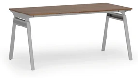Kancelársky stôl PRIMO SIGMA, 1600 x 800 mm, sivá podnož, orech