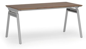 Kancelársky stôl PRIMO SIGMA, 1600 x 800 mm, sivá podnož, orech
