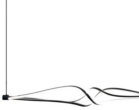 LED Luster na lanku TWISTER LED/56W/230V čierna