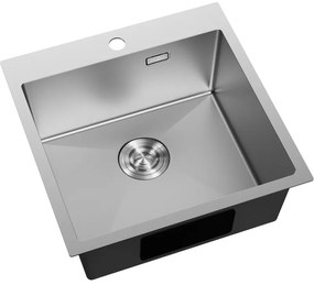 Mexen Solix, 1-komorový nerezový drez 500 x 500 mm, brúsená oceľ, 6407501000-01