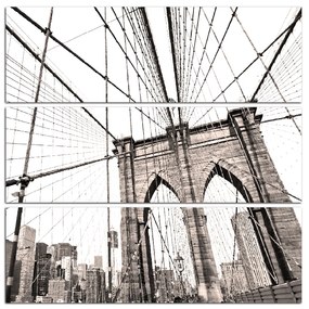Obraz na plátne - Manhattan Bridge - štvorec 3925C (105x105 cm)
