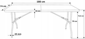 Sada cateringového nábytku FETA bílá/černá